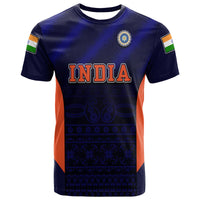 Custom India National Cricket Team T Shirt Men In Blue Sports Style - Wonder Print Shop
