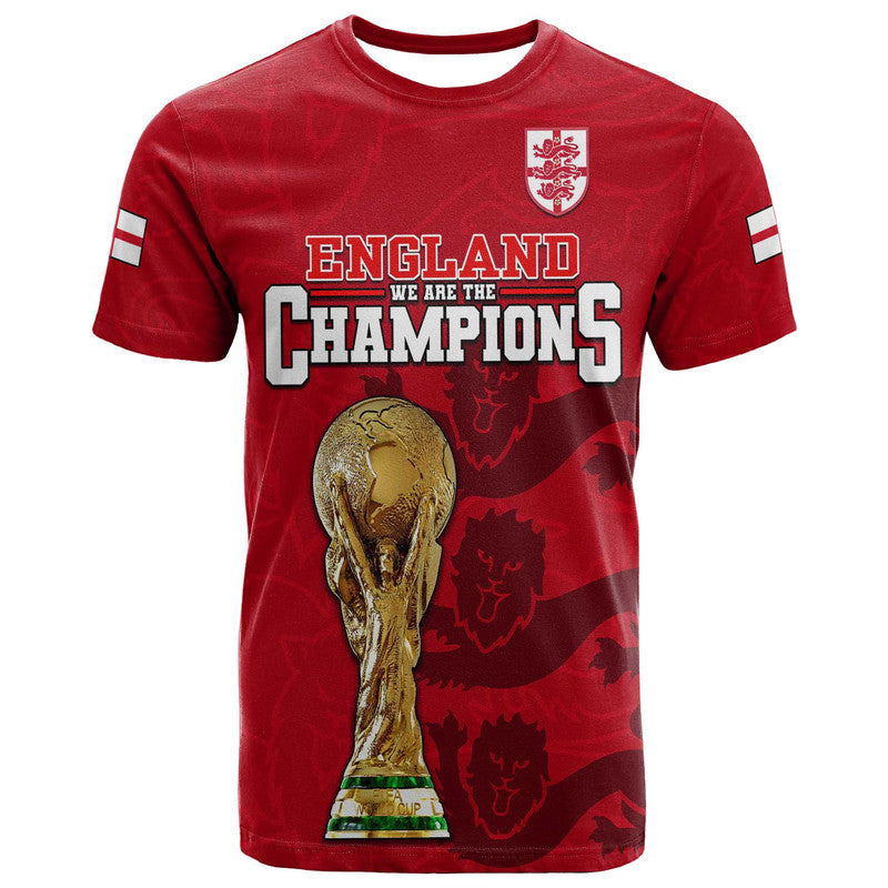Custom England Football Qatar 2022 T Shirt We Are The Champions - Wonder Print Shop