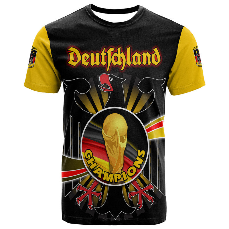 Germany Football Black Eagle Jersey Deutschland Champion T Shirt - Wonder Print Shop