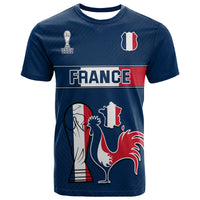 Custom France Rooster Les Bleus Football T Shirt - Wonder Print Shop