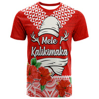 Custom Hawaii Hibiscus Flower Mele Kalikimaka T Shirt - Wonder Print Shop