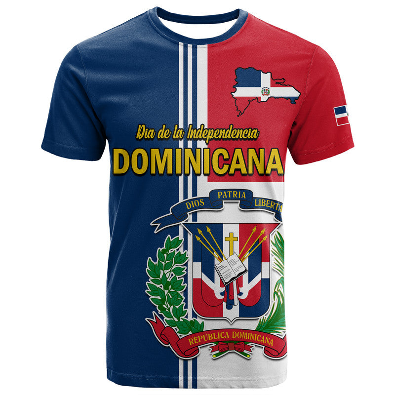 Dominican Republic Dia de la Independencia T Shirt Coat Of Arms And Flag Map - Wonder Print Shop