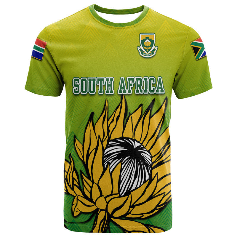 Custom South Africa National Cricket Team T Shirt Proteas Sports Yellow Style - Wonder Print Shop