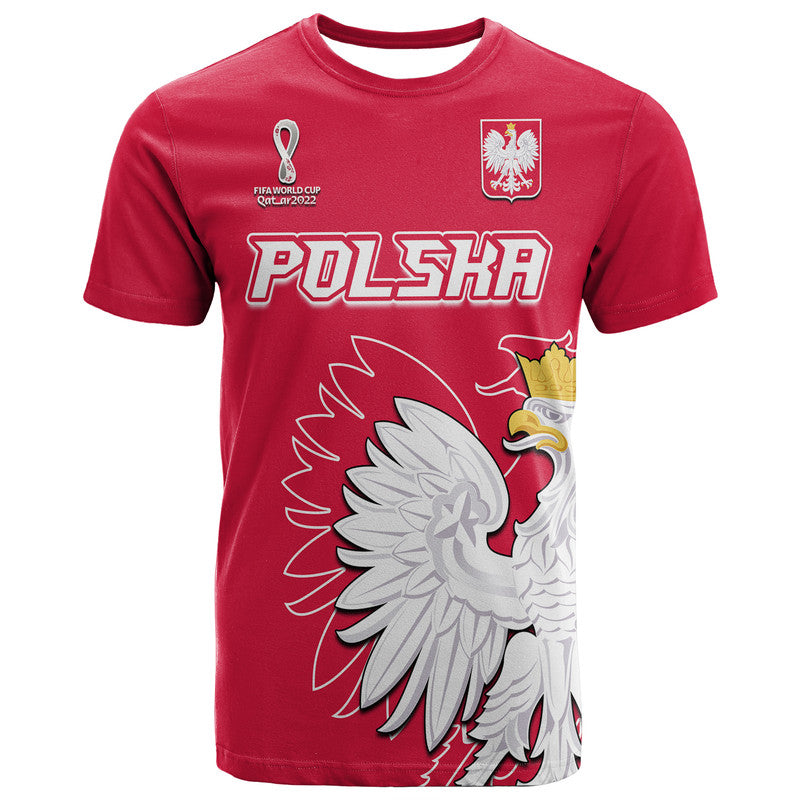 Custom Poland Football Coat of Arms No1 T Shirt - Wonder Print Shop