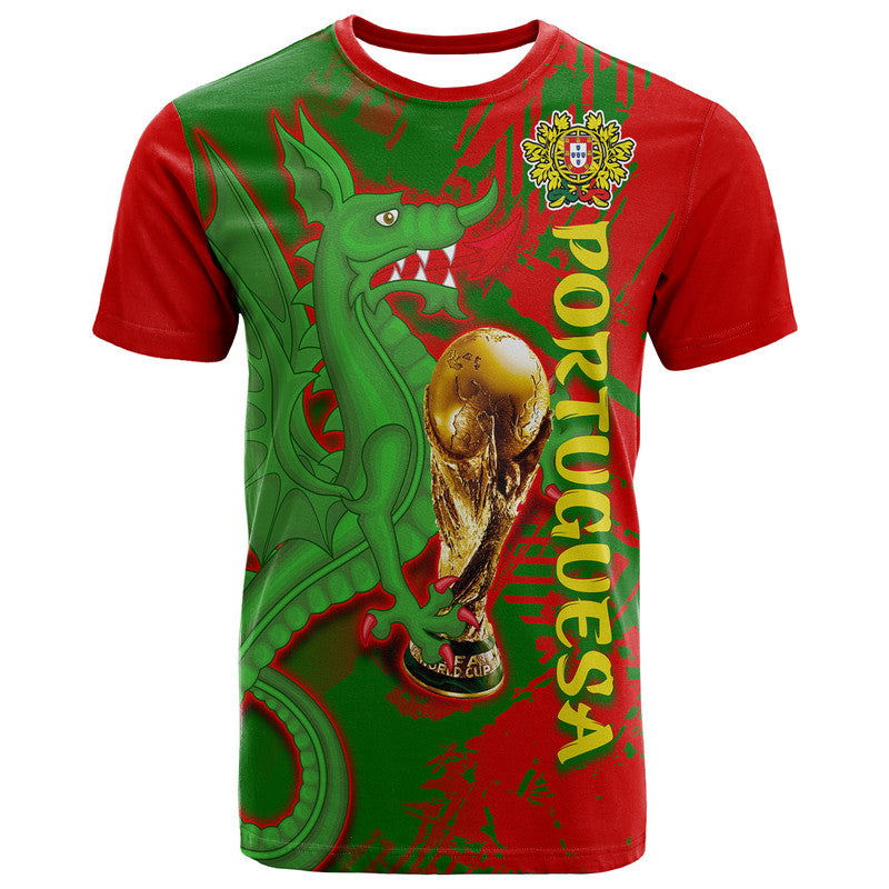 Portugal FootbT Shirt Dragon of Royal Arms During The Reign of Queen Maria II - Wonder Print Shop