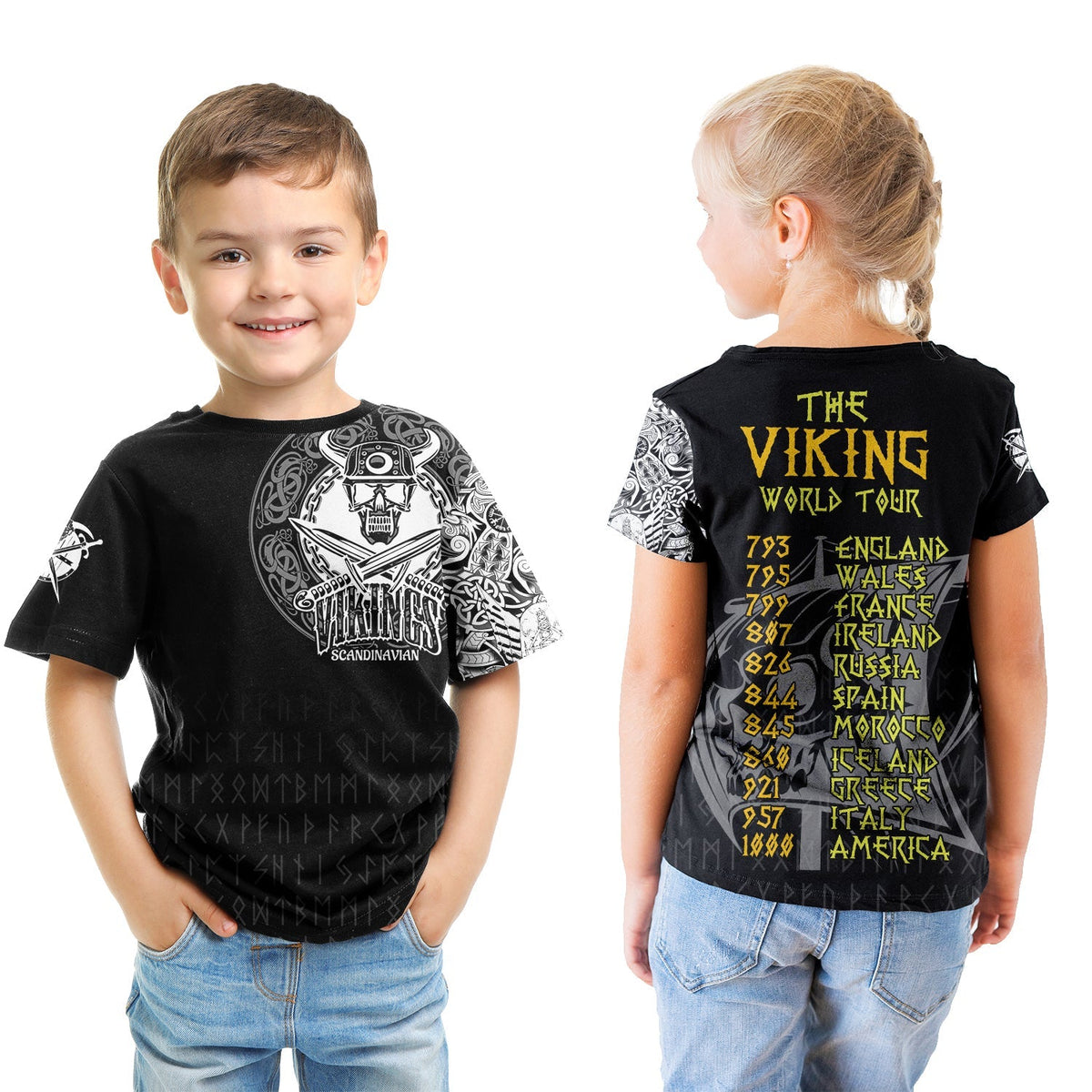 Viking T shirt Kid - The Viking World Tour RLT12 - Wonder Print Shop