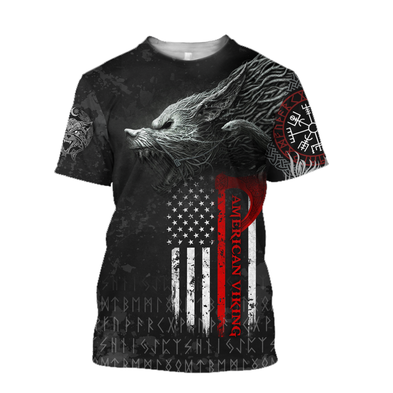 Viking T Shirt American Viking Fenrir RLT12 - Wonder Print Shop