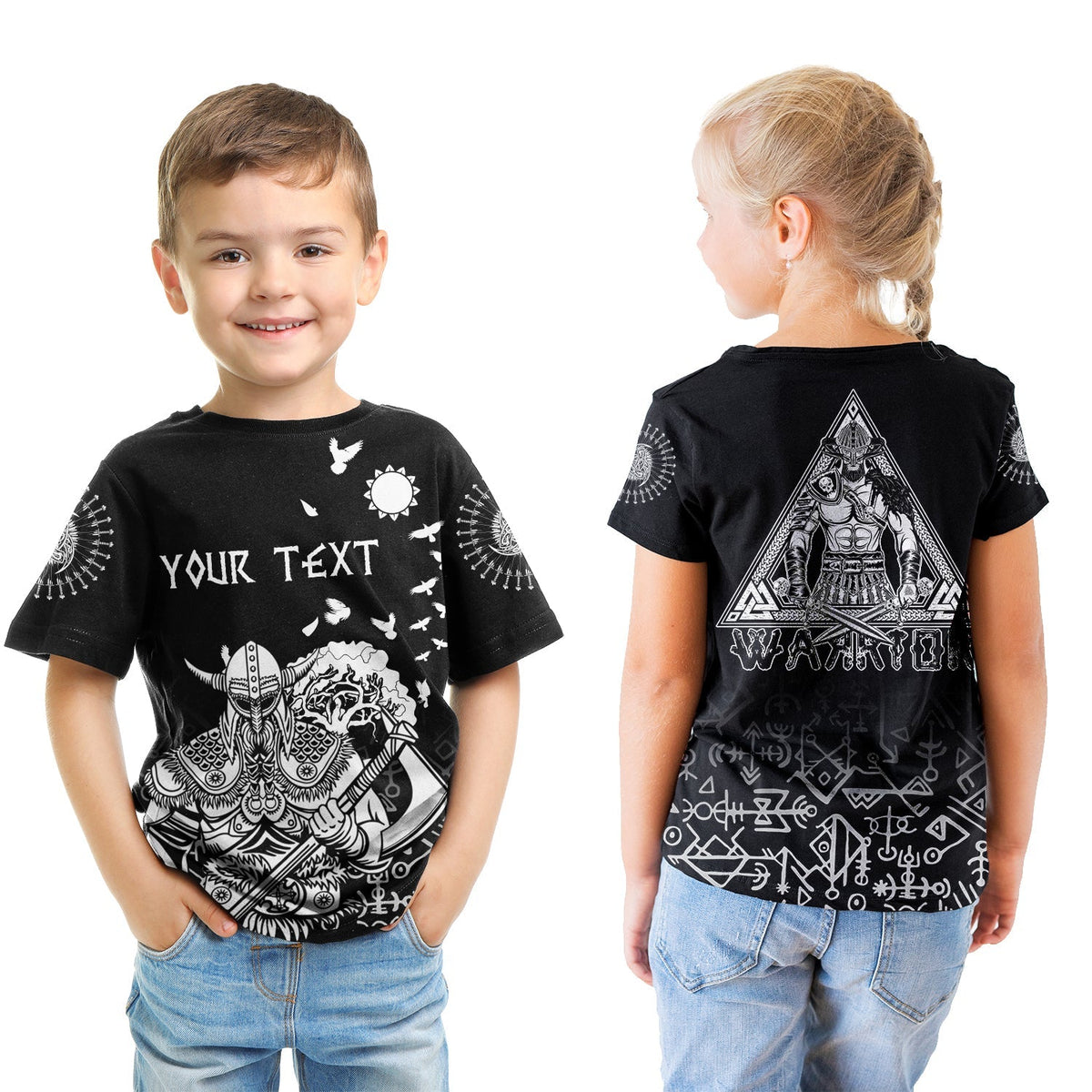 Custom Viking Warrior T Shirt Kid- Celtic Tree RLT12 - Wonder Print Shop