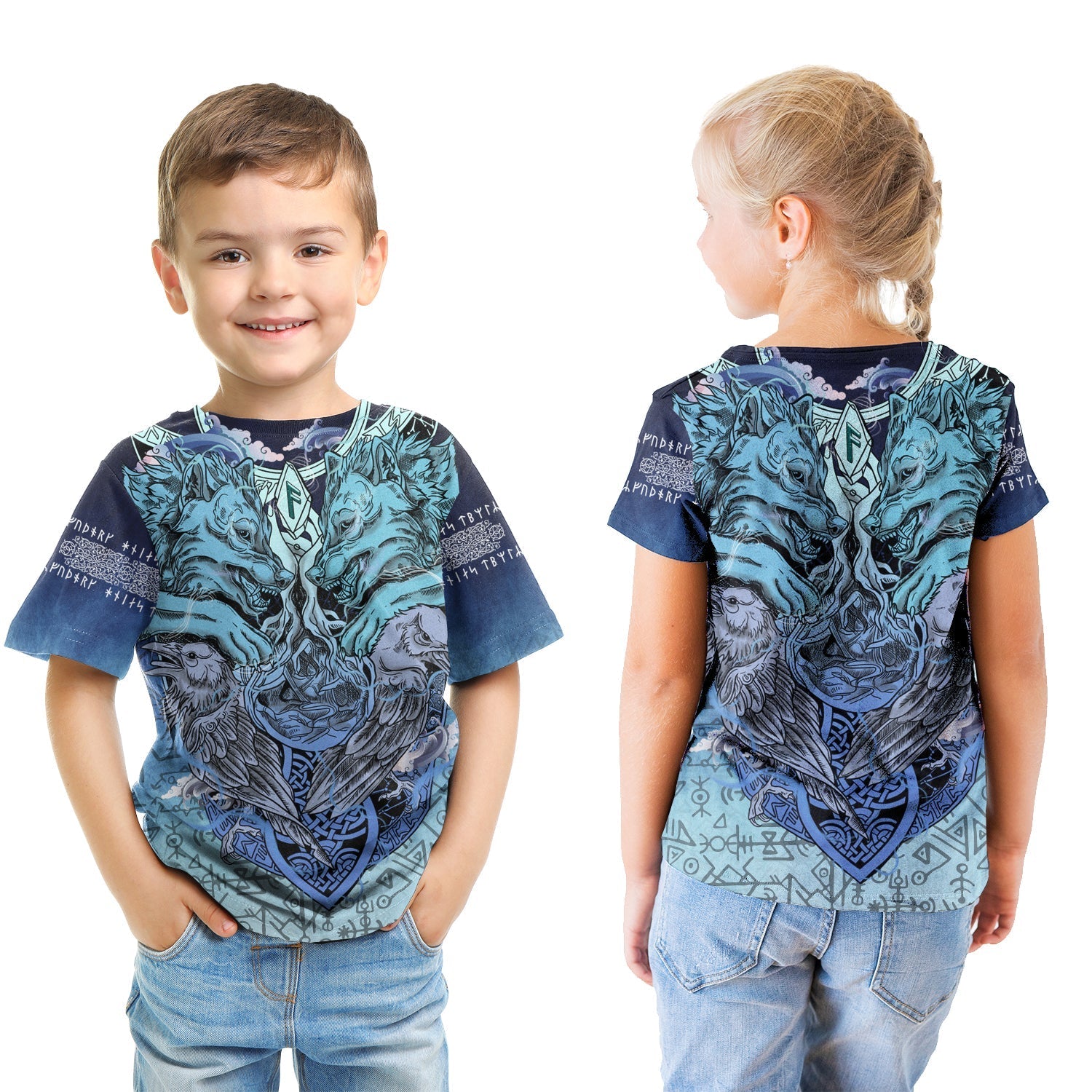 Viking T shirt Kid - Ansuz Rune RLT12 - Wonder Print Shop