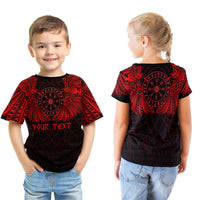 Custom Viking Clothing Viking Odins Celtic Two Ravens Red Version T Shirt RLT12 - Wonder Print Shop