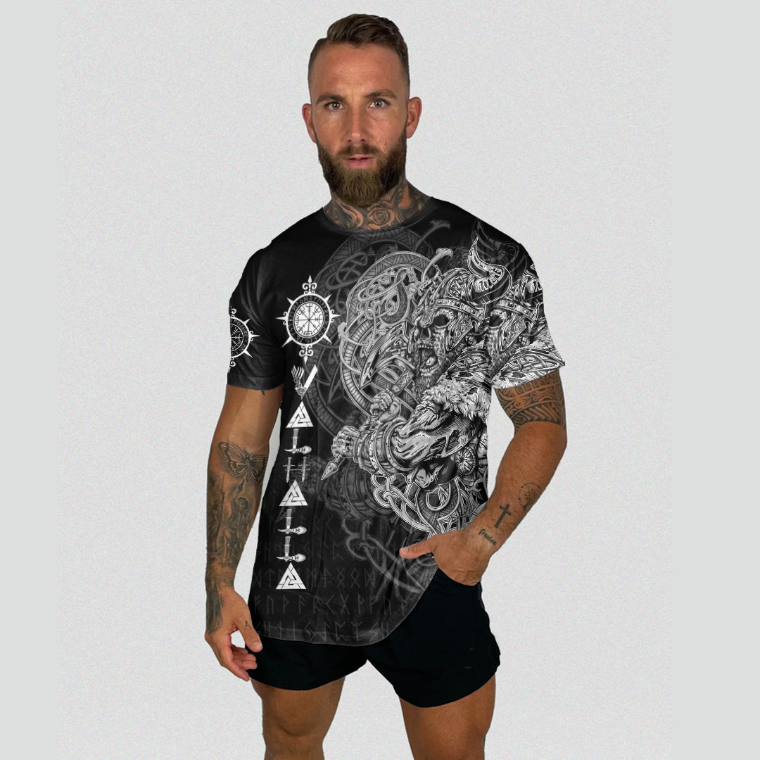Viking Viking Warrior Valhalla T Shirt Style Vegvisir RLT12 - Wonder Print Shop
