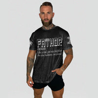 Custom Viking T Shirt Fathor with Mjolnir s RLT12 - Wonder Print Shop