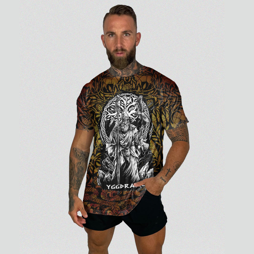 Magician on Yggdrasil Background T Shirt RLT12 - Wonder Print Shop