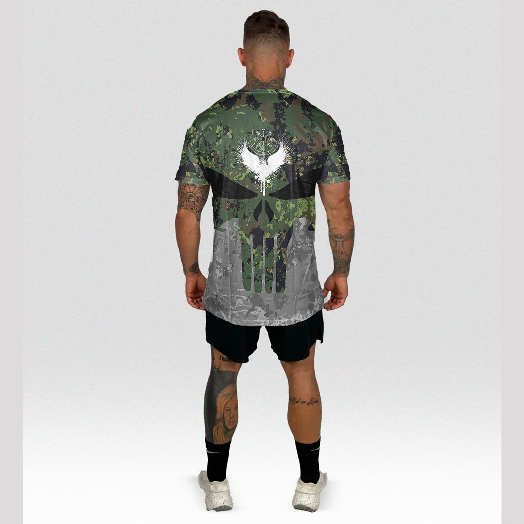 Viking Viking Skull Punisher Style Camo T Shirt RLT12 - Wonder Print Shop