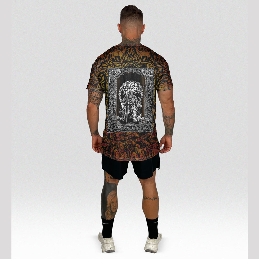 Magician on Yggdrasil Background T Shirt RLT12 - Wonder Print Shop