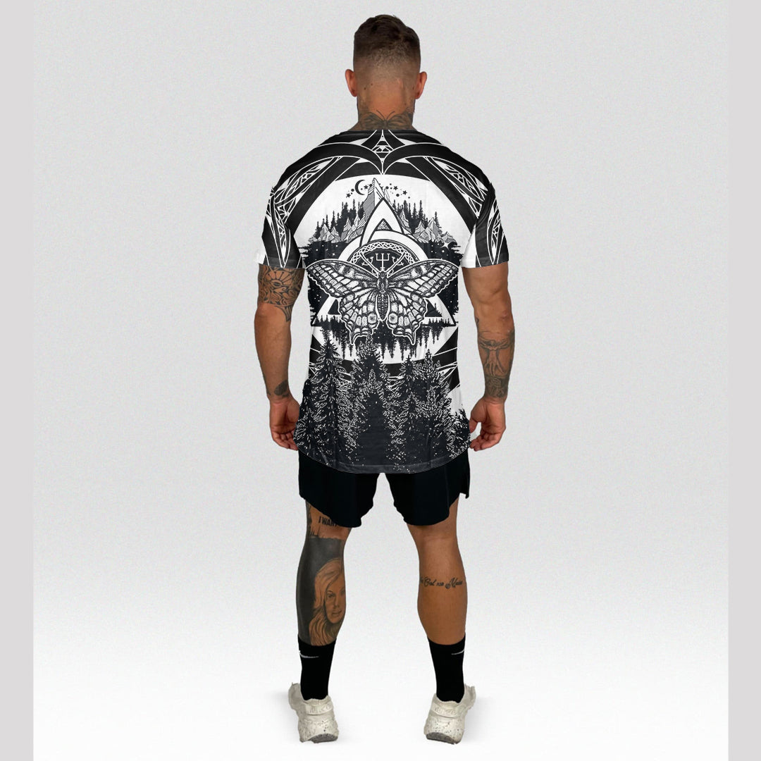 Viking Butterfly Style Celtic Of Pine Forest T Shirt RLT12 - Wonder Print Shop