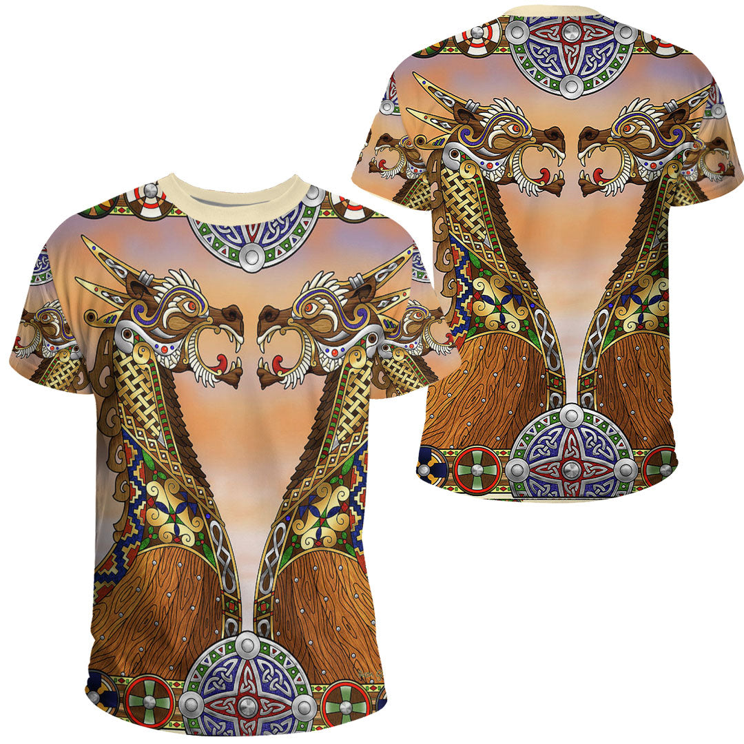 Viking Clothing Drakkar Viking Ship T Shirt RLT12 - Wonder Print Shop