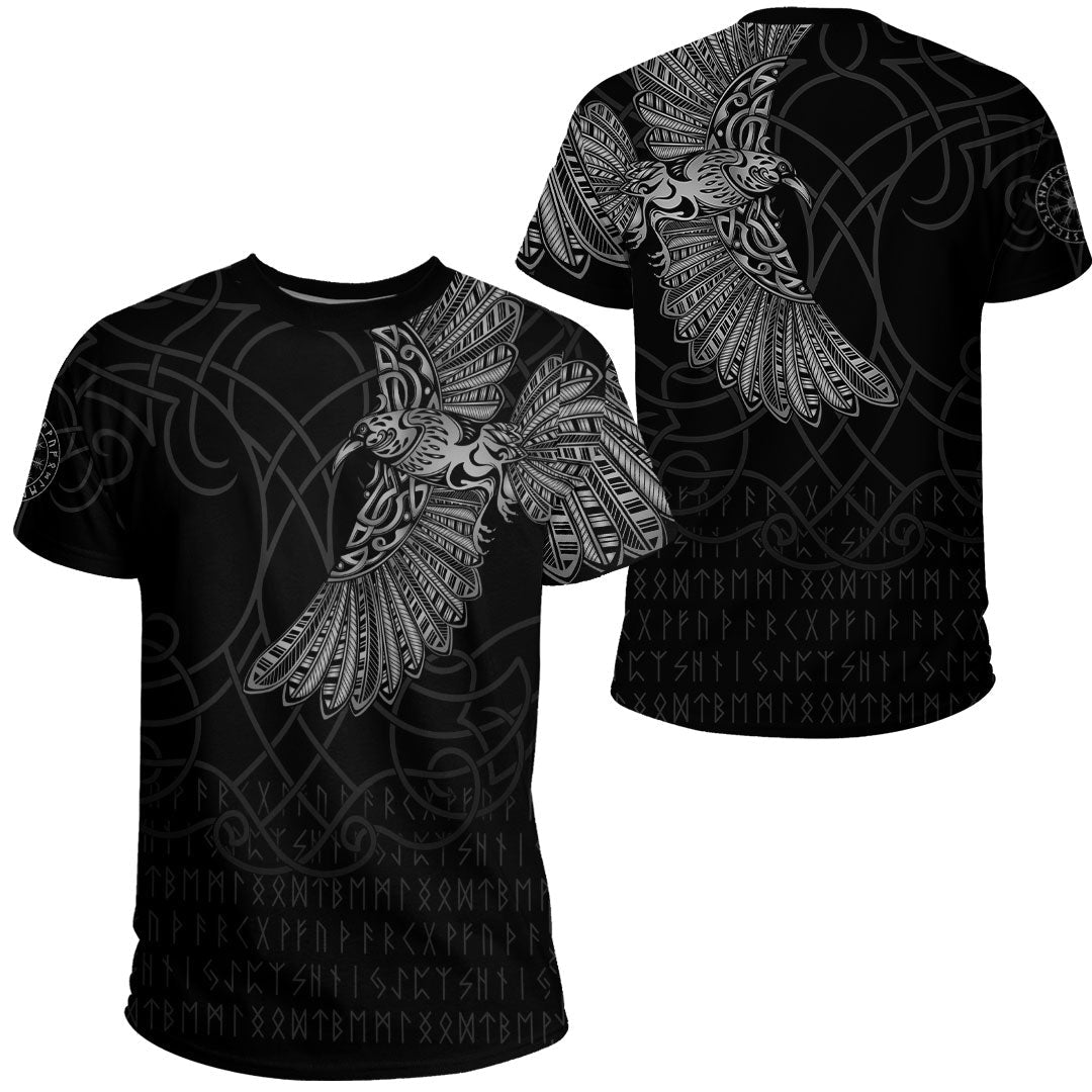 Viking Clothing Viking Odins Raven Tattoo T Shirt RLT12 - Wonder Print Shop