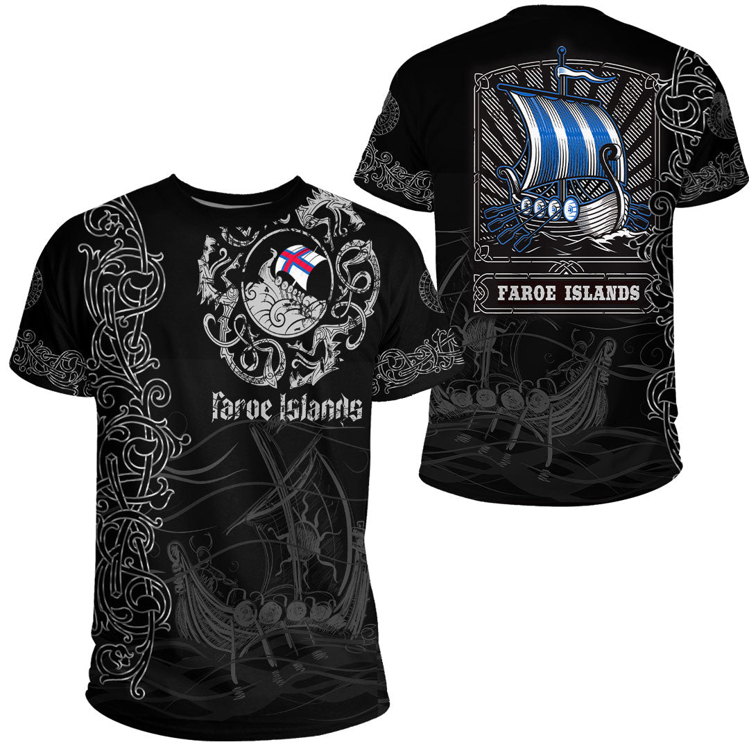 Viking Clothing Viking Drakkar Faroe Islands Warship T Shirt RLT12 - Wonder Print Shop
