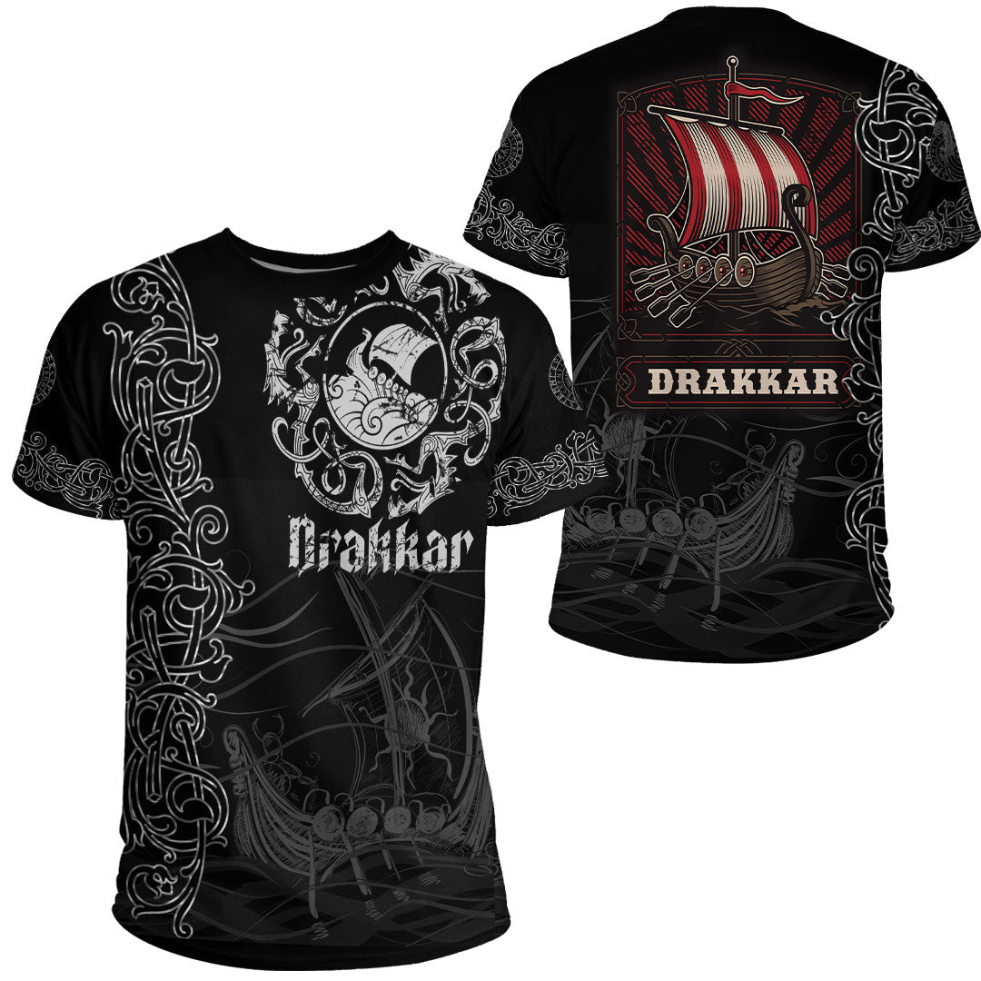 Viking Clothing Viking Drakkar Warship T Shirt RLT12 - Wonder Print Shop