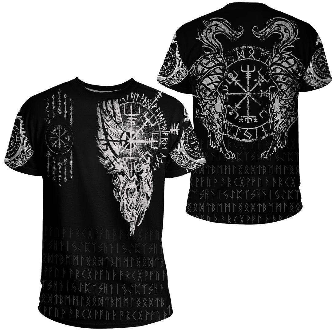 Viking Clothing Viking Compass Vegvisir Tattoo T Shirt RLT12 - Wonder Print Shop