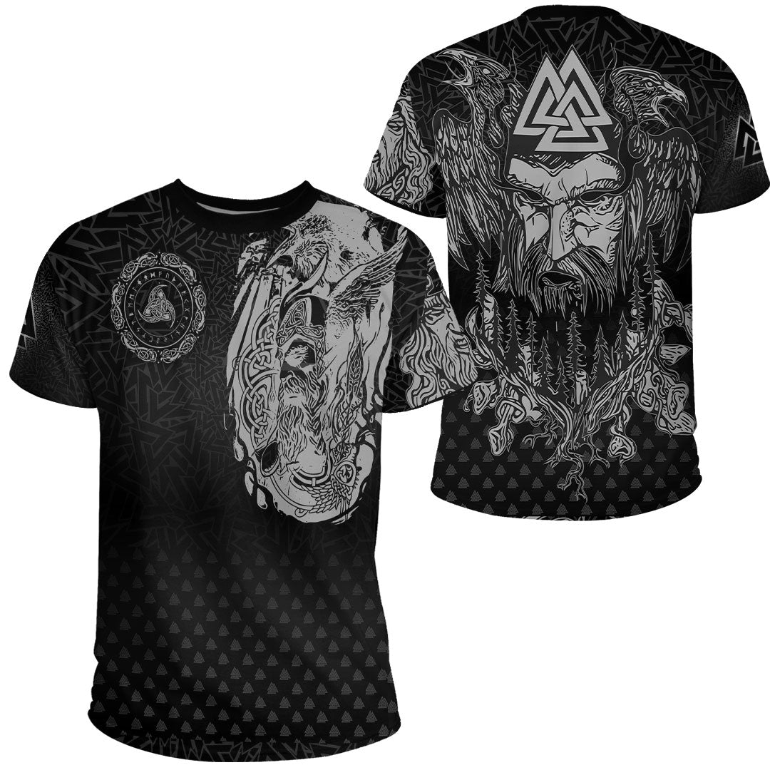 Viking Clothing Viking Odin Raven Tattoo Style Special Version T Shirt RLT12 - Wonder Print Shop