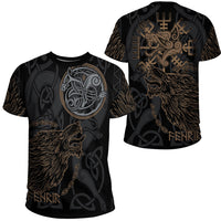 Viking Clothing Viking Fenrir Norse Wolf T Shirt RLT12 - Wonder Print Shop