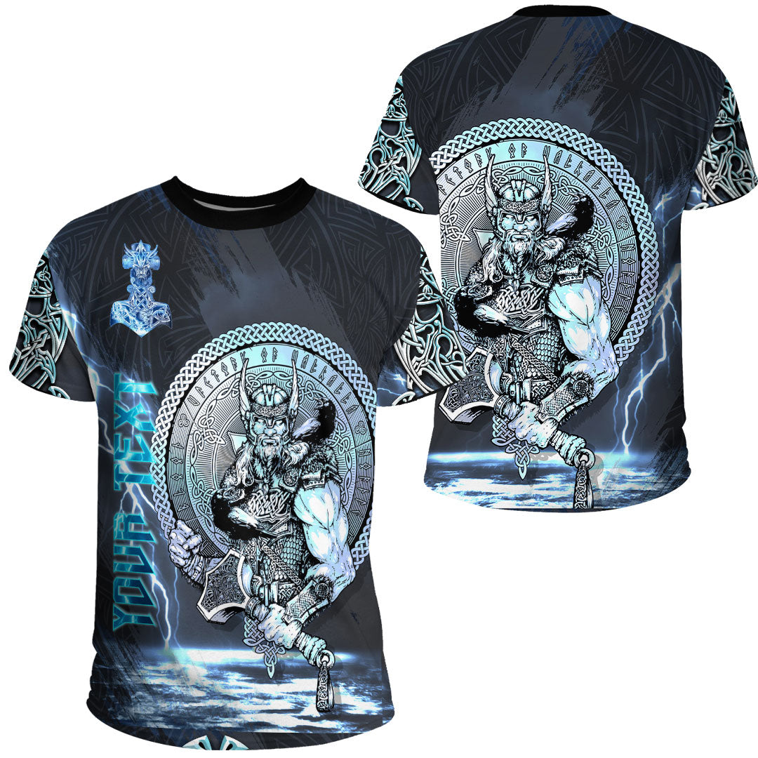 Custom Viking Clothing Viking Thor Norse God of Thunder T Shirt RLT12 - Wonder Print Shop
