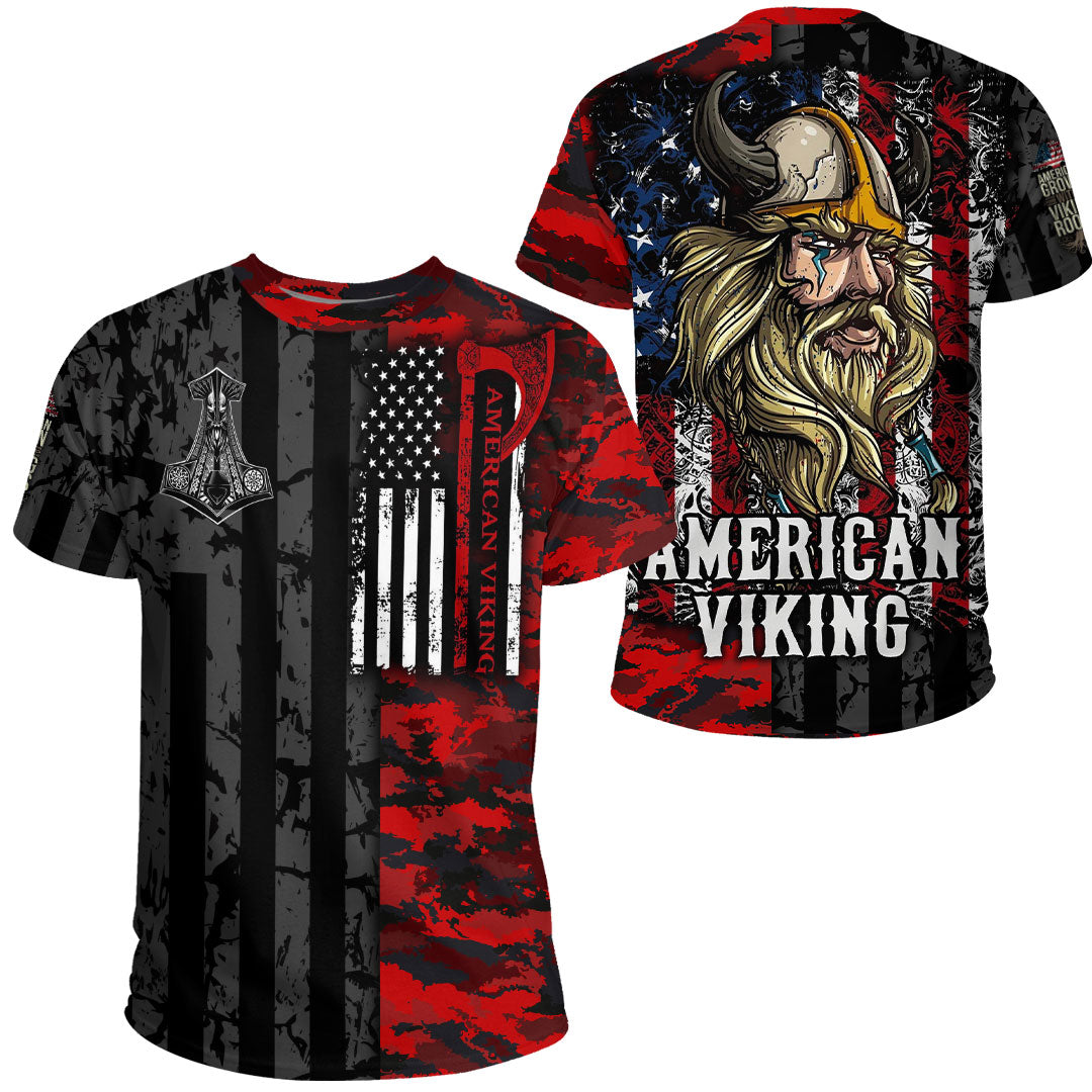 Viking Clothing American Viking T Shirt RLT12 - Wonder Print Shop