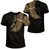 Custom Viking Clothing Viking Odins Celtic Ravens Gold Version T Shirt RLT12 - Wonder Print Shop