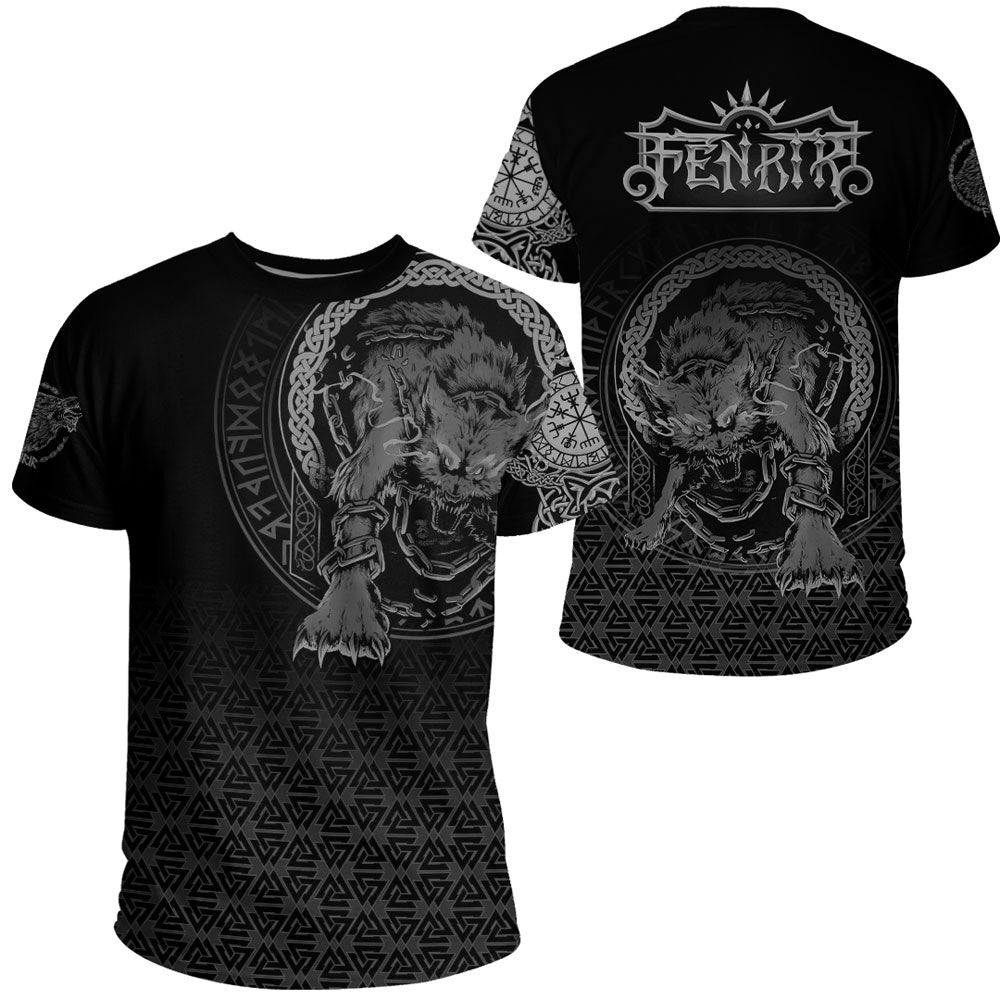 Viking Clothing Viking Fenrir Norse 3D Tattoo T Shirt RLT12 - Wonder Print Shop