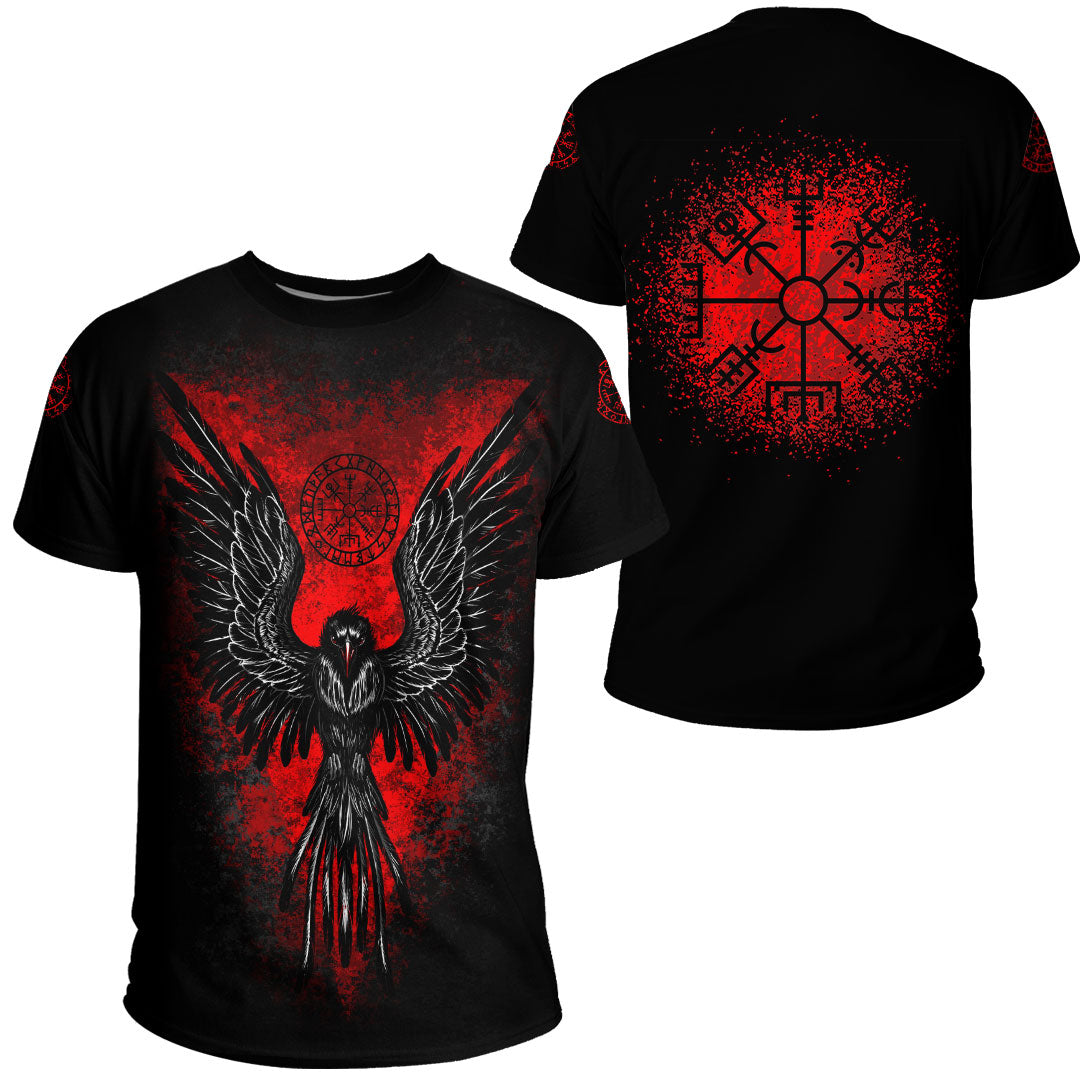 Viking Viking Raven Vegvisir T Shirt RLT12 - Wonder Print Shop