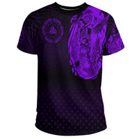 Viking Clothing Viking Odin Raven Tattoo Style Purple Version T Shirt RLT12 - Wonder Print Shop