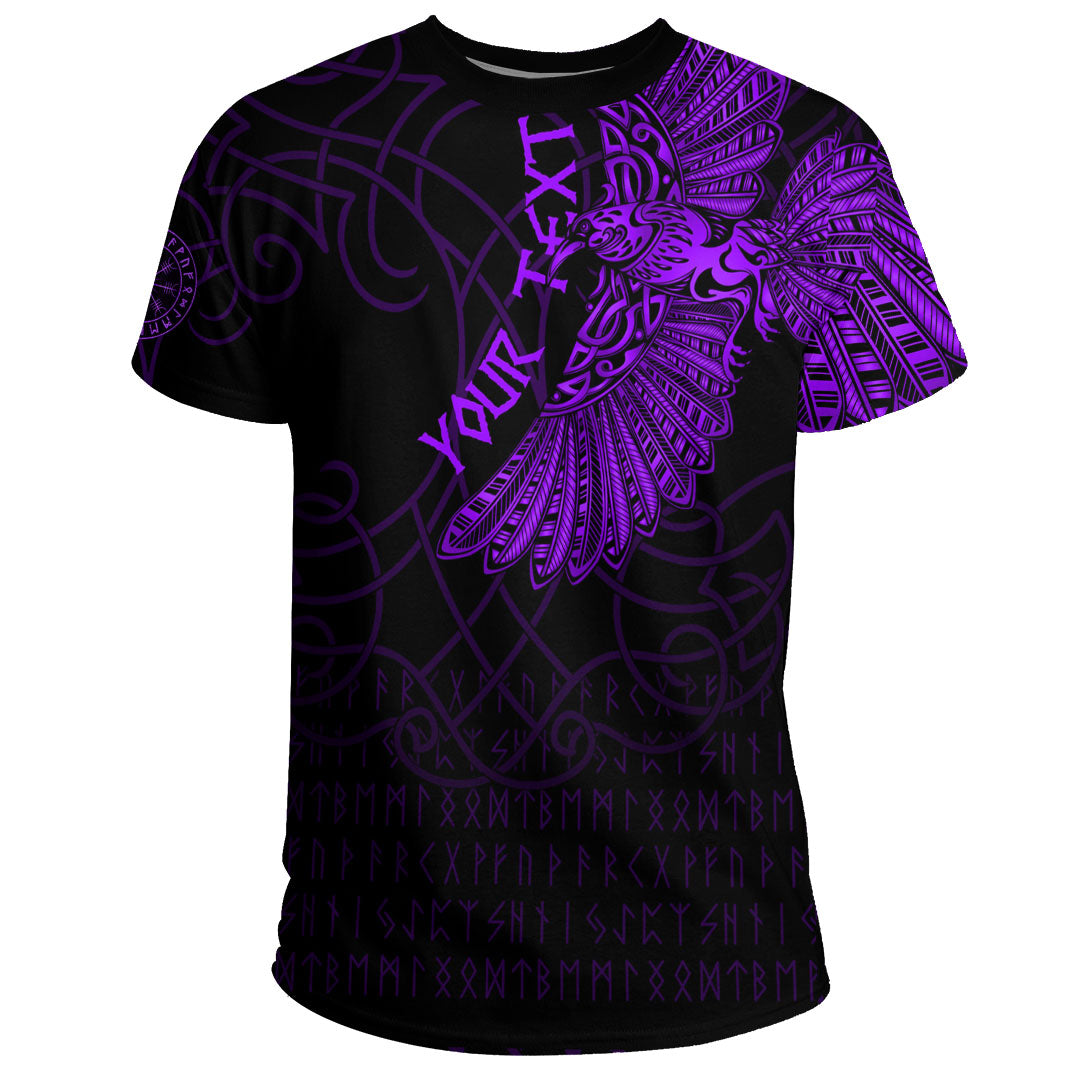 Custom Viking Clothing Viking Odins Celtic Ravens Purple Version T Shirt RLT12 - Wonder Print Shop