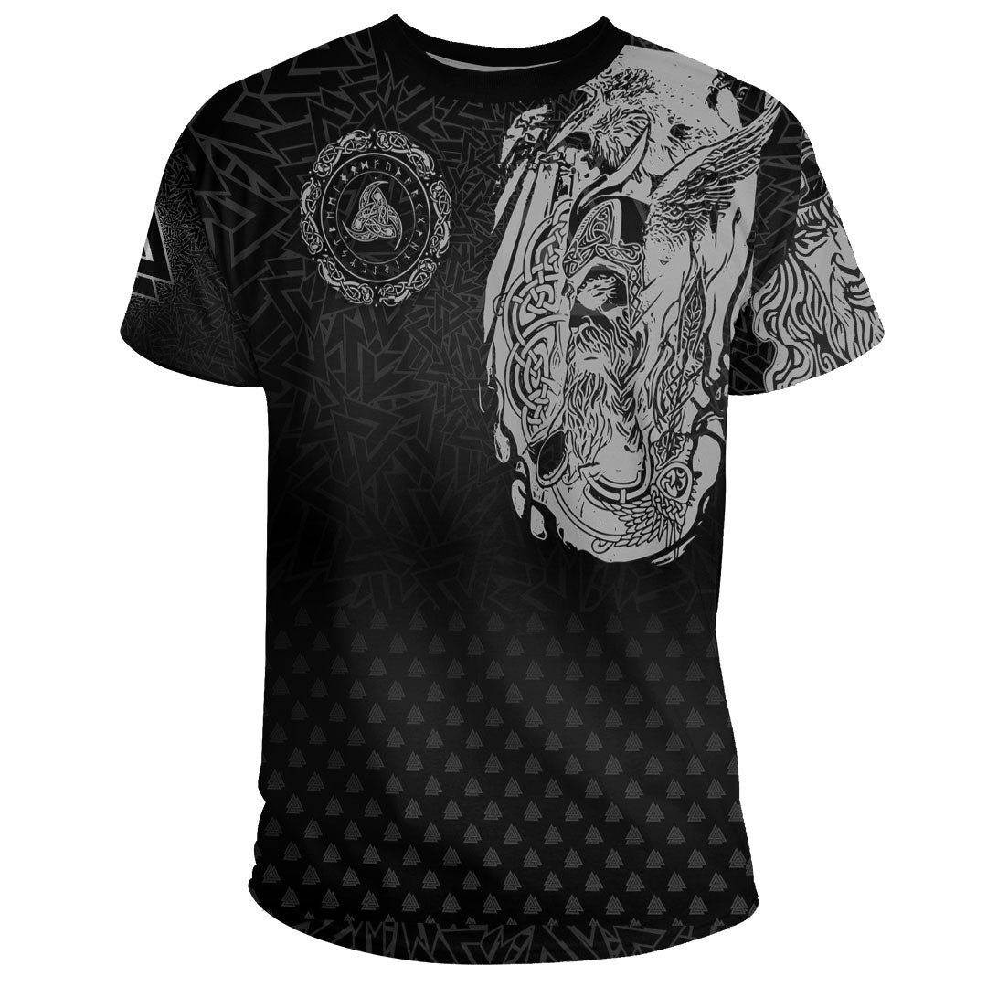 Viking Clothing Viking Odin Raven Tattoo Style Special Version T Shirt RLT12 - Wonder Print Shop