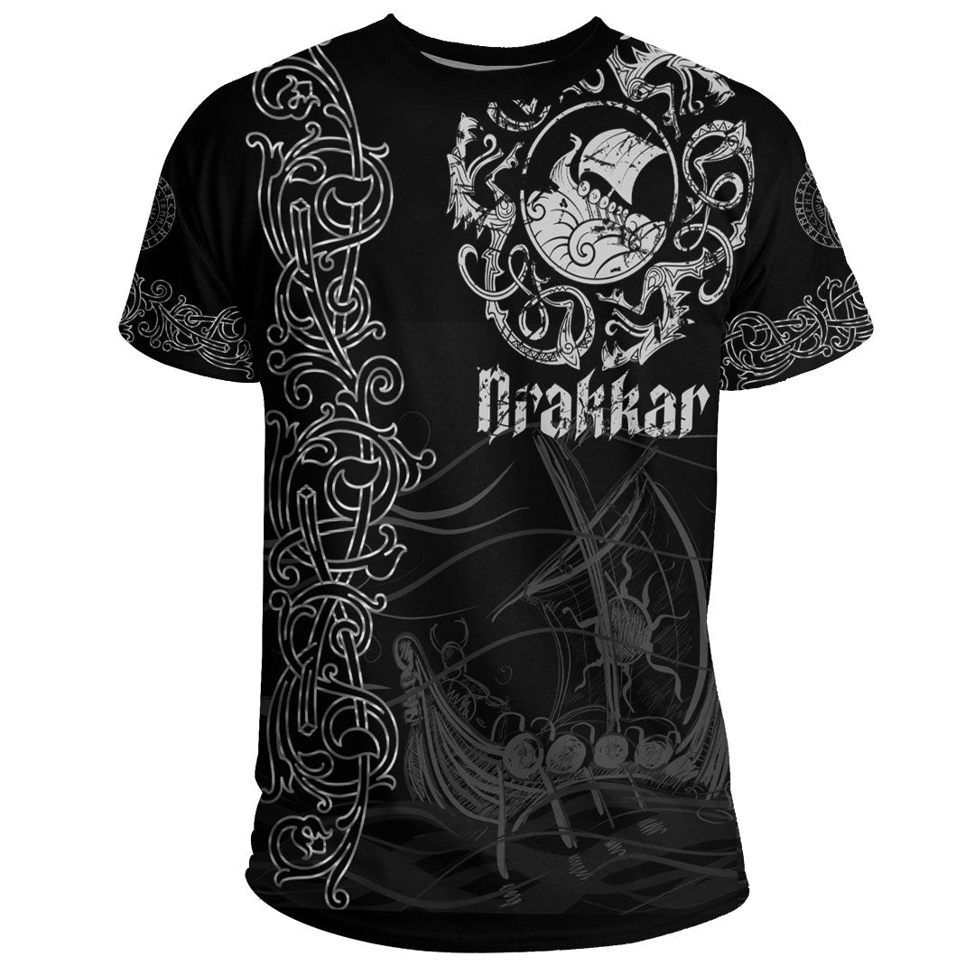 Viking Clothing Viking Drakkar Warship T Shirt RLT12 - Wonder Print Shop