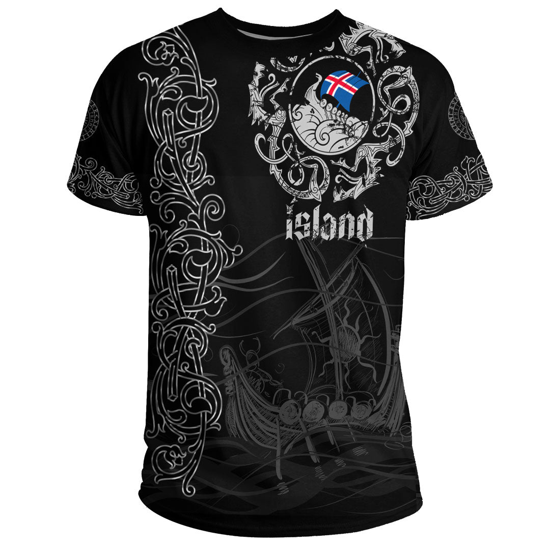 Viking Clothing Viking Drakkar Iceland Warship T Shirt RLT12 - Wonder Print Shop