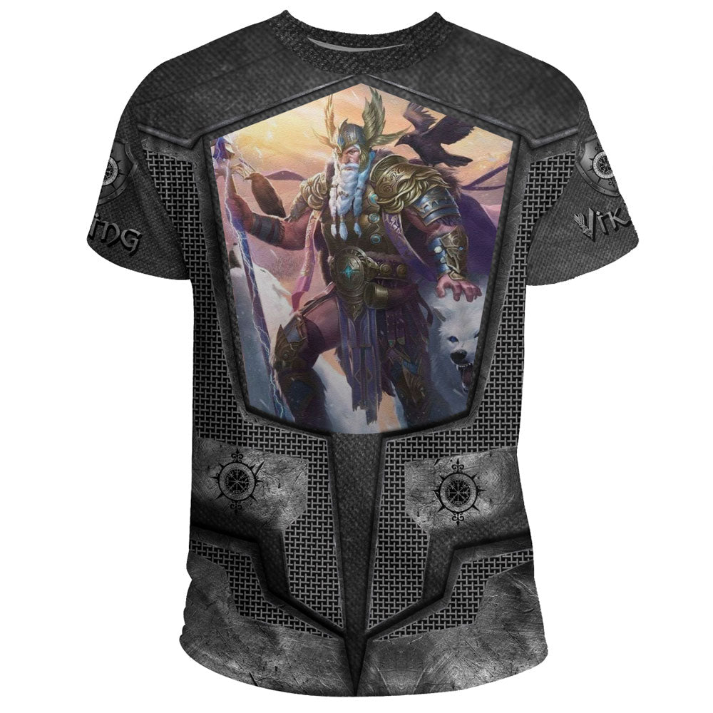 Viking Clothing Armor 3D Style Viking Odin Viking T Shirt RLT12 - Wonder Print Shop