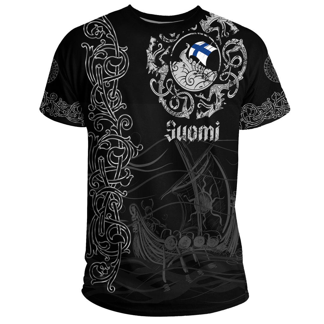 Viking Clothing Viking Drakkar Finland Warship T Shirt RLT12 - Wonder Print Shop