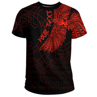 Custom Viking Clothing Viking Odins Celtic Ravens Red Version T Shirt RLT12 - Wonder Print Shop