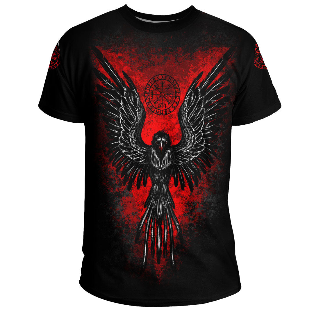 Viking Viking Raven Vegvisir T Shirt RLT12 - Wonder Print Shop