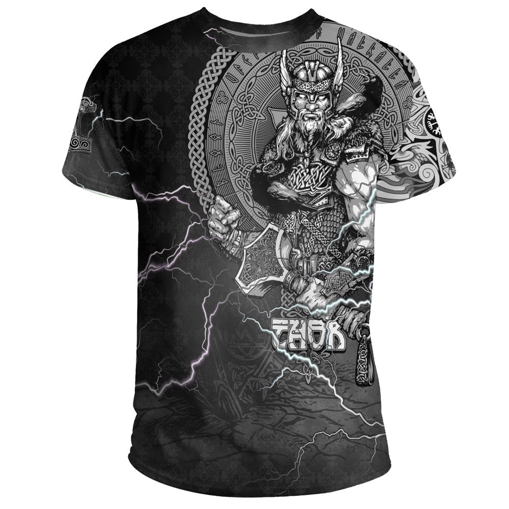 Viking Clothing Viking Thor and Jormungand T Shirt RLT12 - Wonder Print Shop