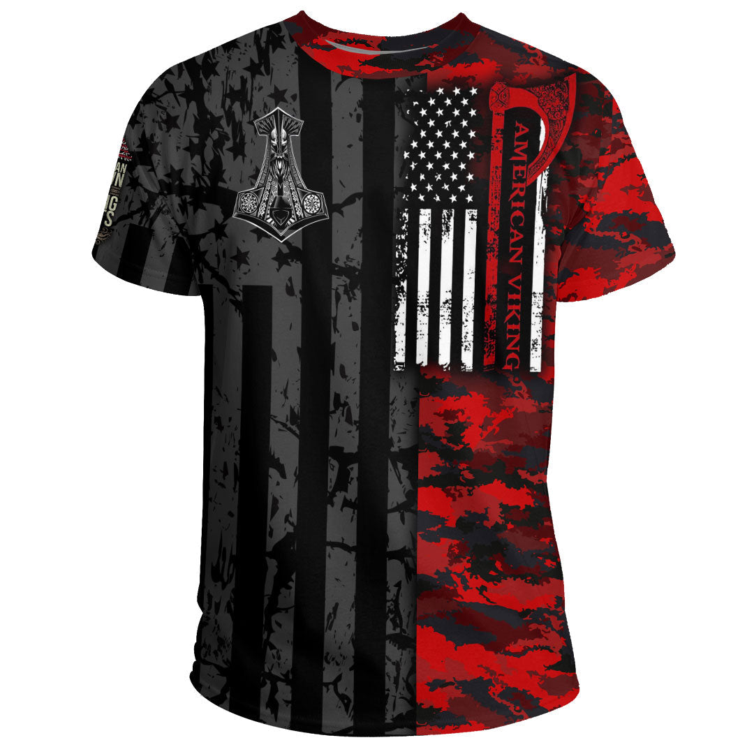 Viking Clothing American Viking T Shirt RLT12 - Wonder Print Shop