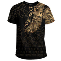 Custom Viking Clothing Viking Odins Celtic Ravens Gold Version T Shirt RLT12 - Wonder Print Shop