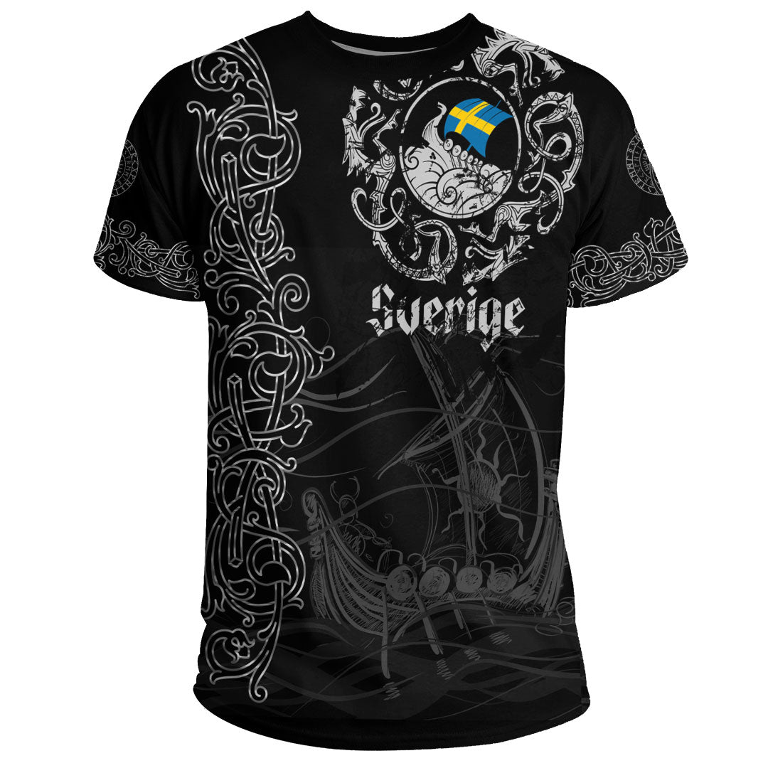 Viking Clothing Viking Drakkar Sweden Warship T Shirt RLT12 - Wonder Print Shop