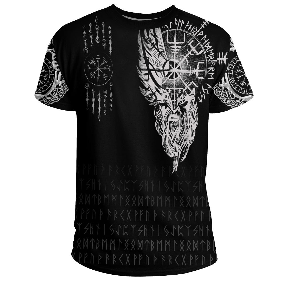 Viking Clothing Viking Compass Vegvisir Tattoo T Shirt RLT12 - Wonder Print Shop