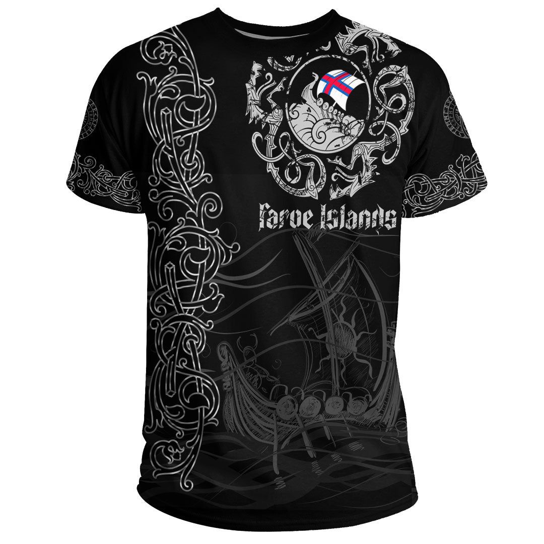 Viking Clothing Viking Drakkar Faroe Islands Warship T Shirt RLT12 - Wonder Print Shop
