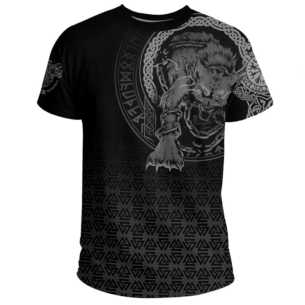 Viking Clothing Viking Fenrir Norse 3D Tattoo T Shirt RLT12 - Wonder Print Shop
