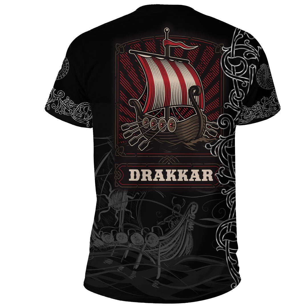 Viking Clothing Viking Drakkar Warship T Shirt RLT12 - Wonder Print Shop