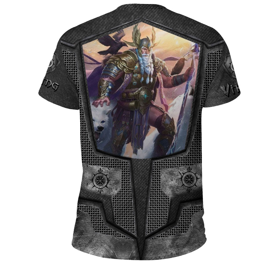 Viking Clothing Armor 3D Style Viking Odin Viking T Shirt RLT12 - Wonder Print Shop